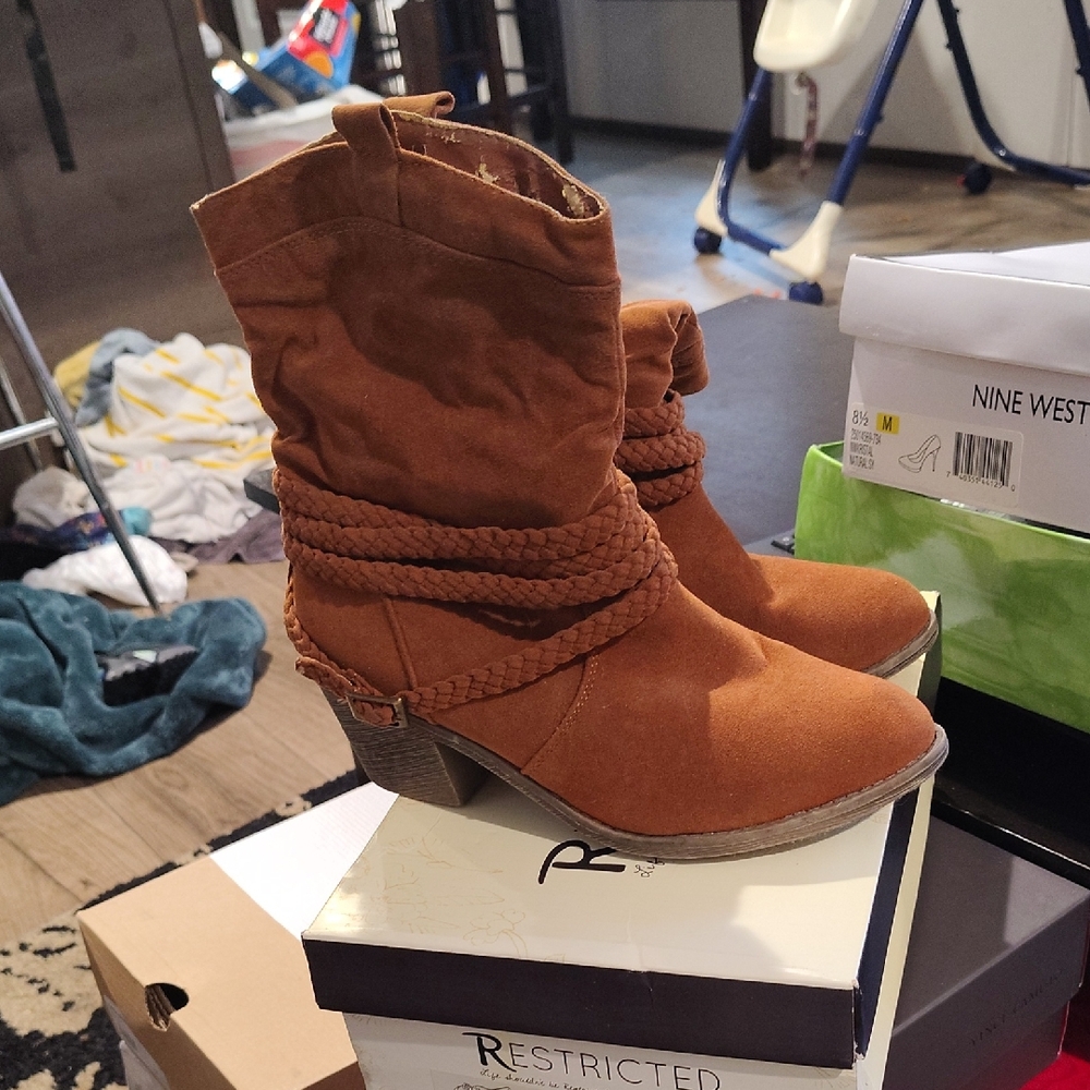 Restricted Tan Suede Boots